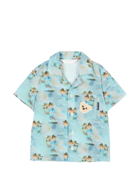 Palm Angels Kids bear-motif print shirt