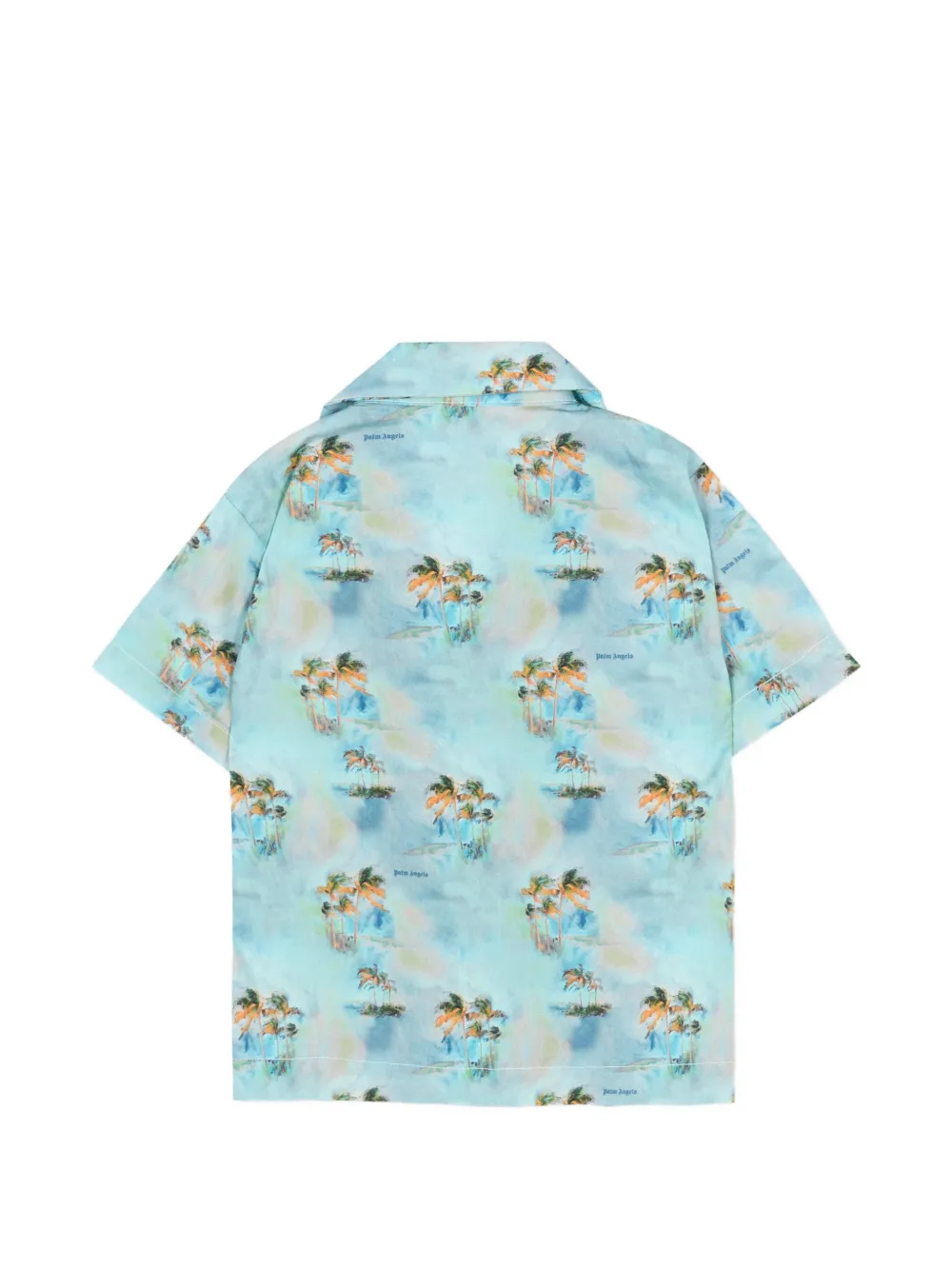 Palm Angels Kids Shirt met beerprint Blauw