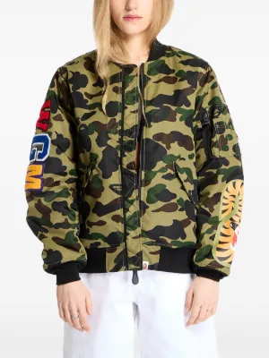 A BATHING APE® 1st Camo Shark Ma-1 ボンバージャケット | グリーン 