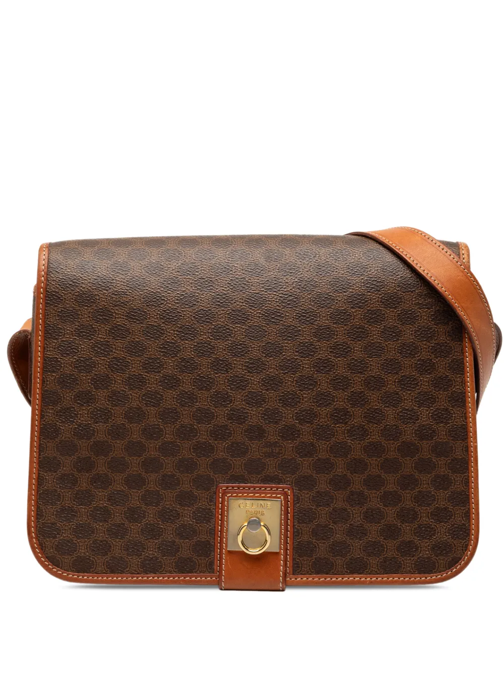 Celine Pre-Owned 2012 Macadam Coated Canvas crossbody bag - Marrone