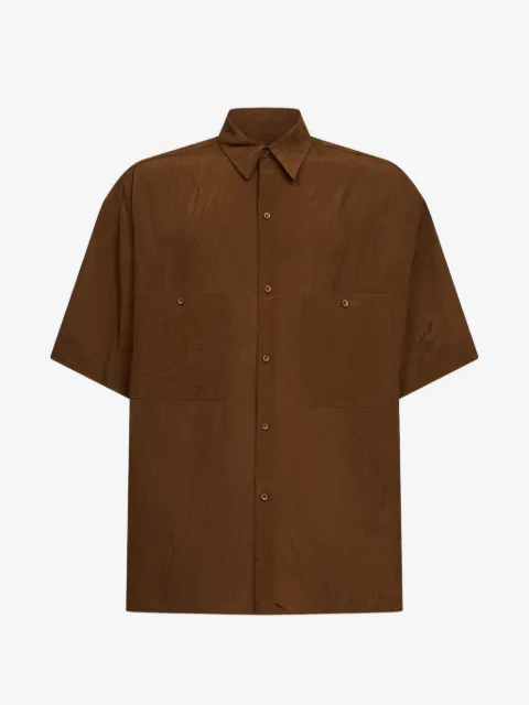 Uma Wang camisa manga corta con bolsillo en el pecho