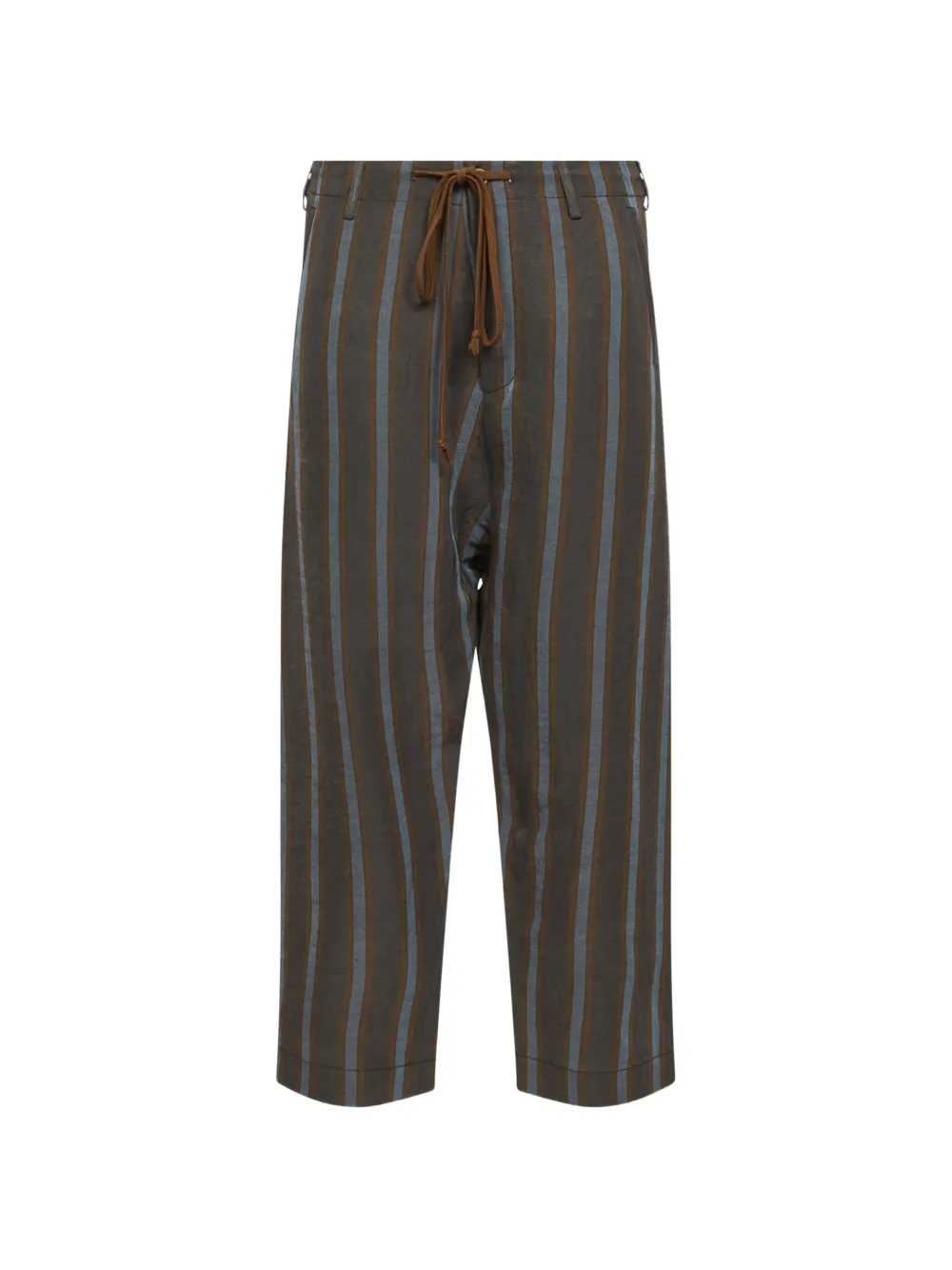Uma Wang striped drawstring trousers - Grigio