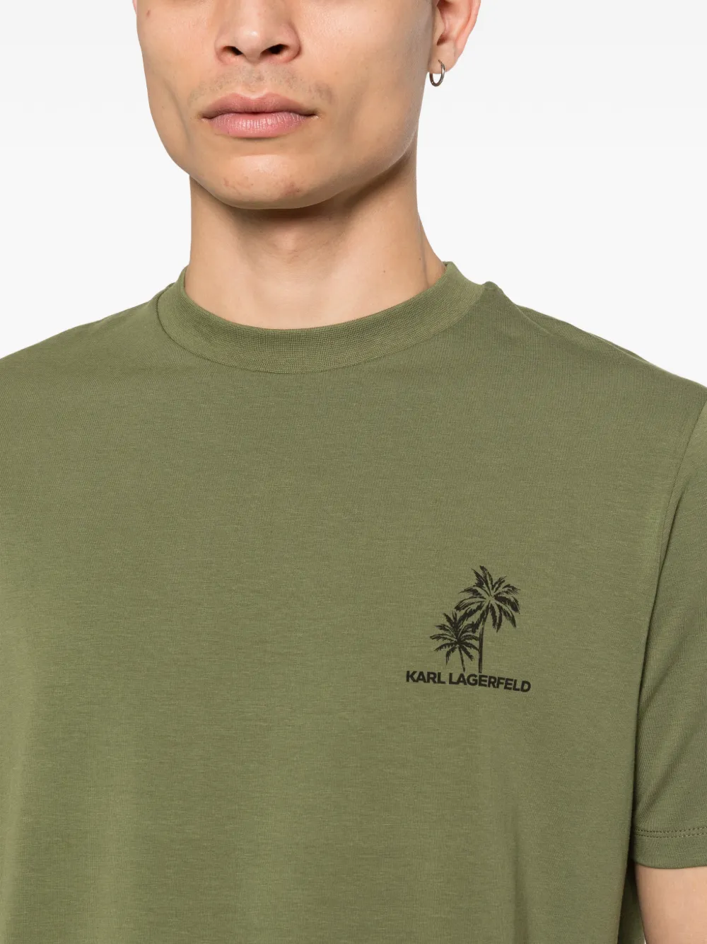 Karl Lagerfeld T-shirt met logoprint Groen