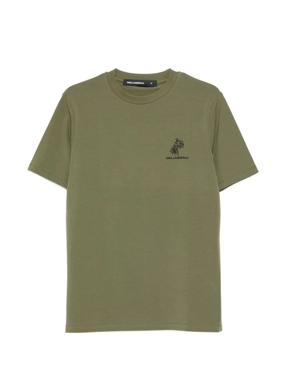 Karl Lagerfeld logo-print crew neck T-shirt - Verde