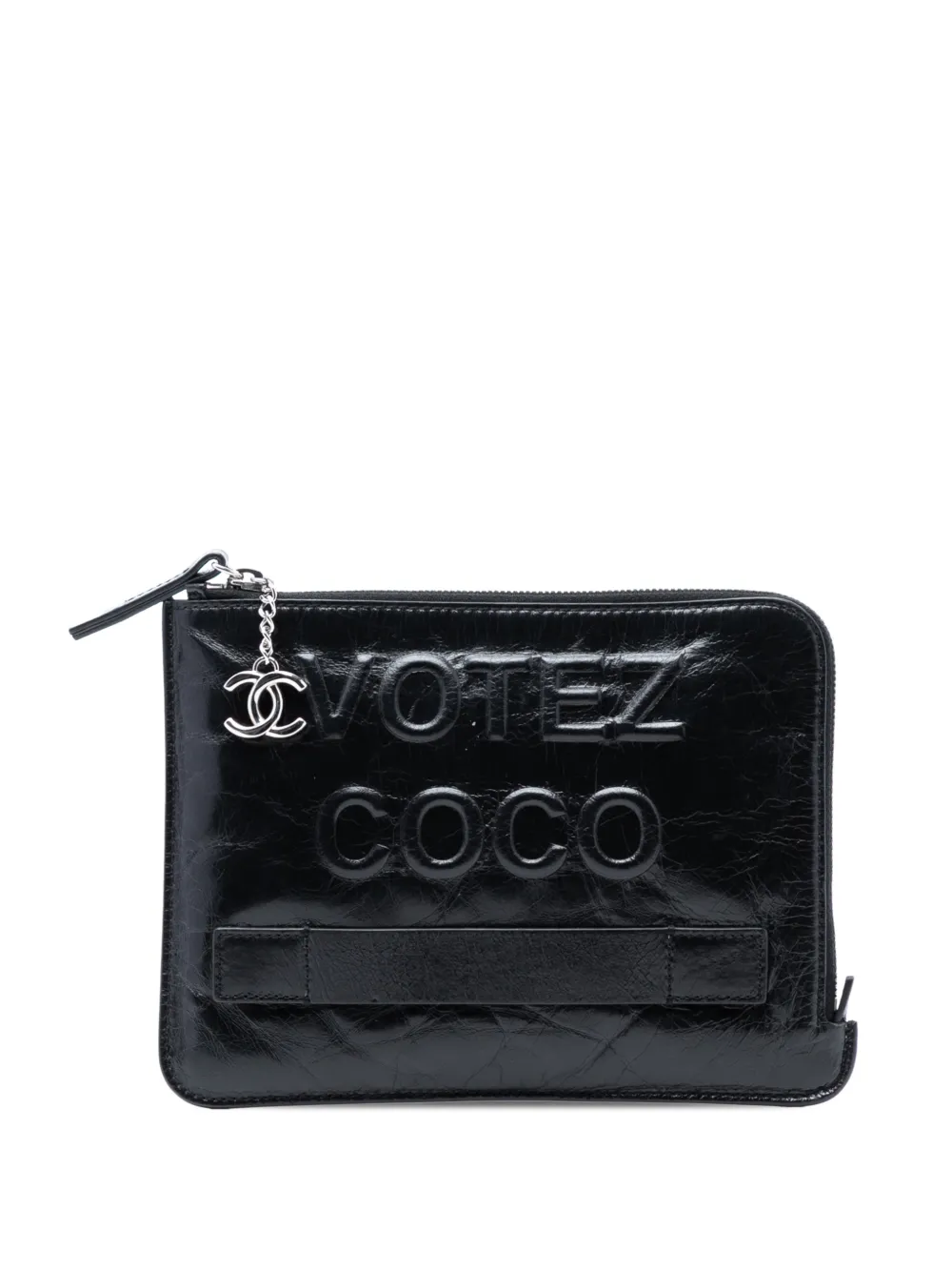 CHANEL Pre-Owned 2014-2015 Aged Calfskin Votez Coco clutch bag - Nero