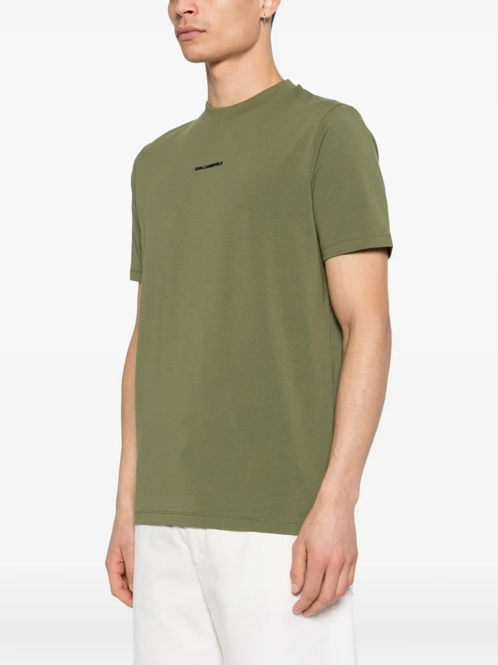 Karl Lagerfeld T-shirt met logodetail Groen