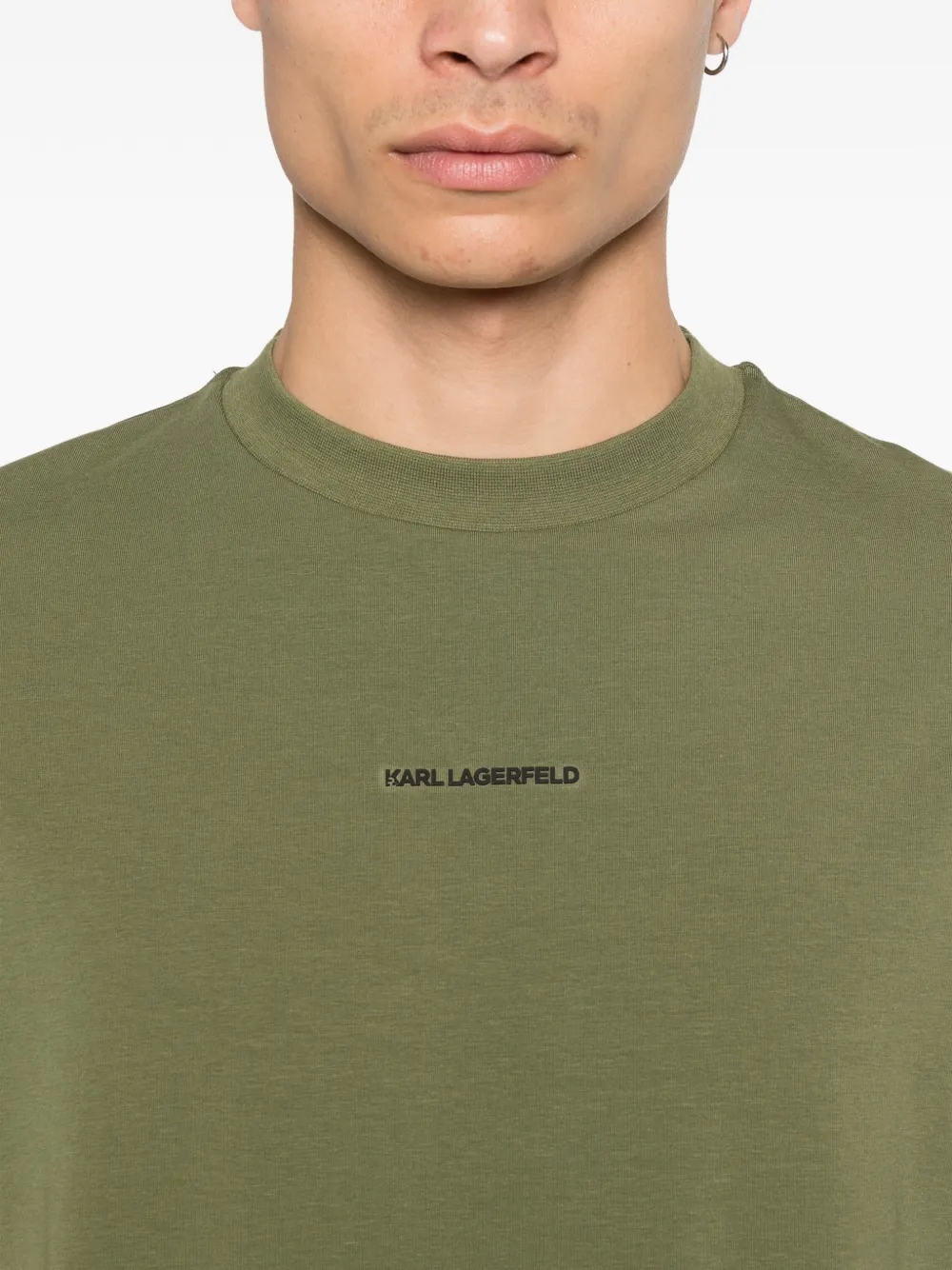 Karl Lagerfeld T-shirt met logodetail Groen