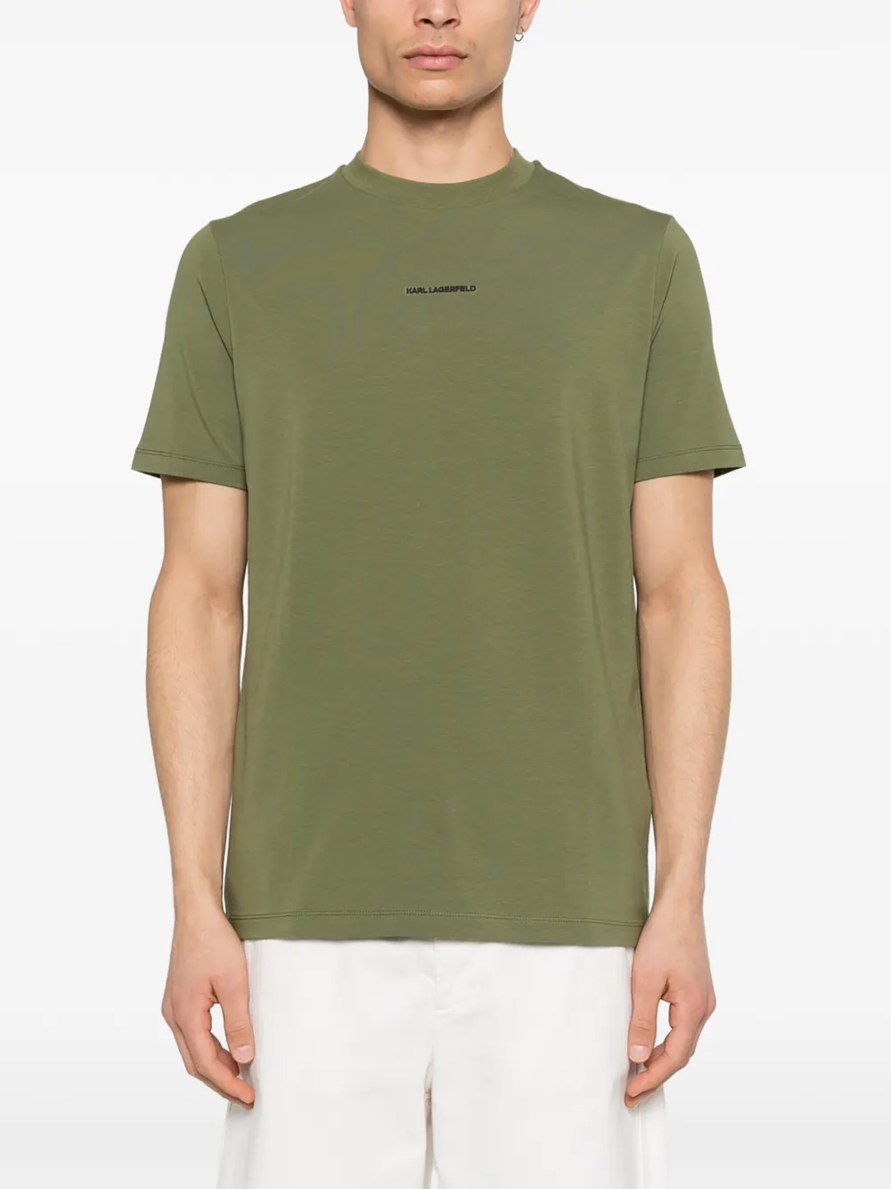 Karl Lagerfeld T-shirt met logodetail Groen