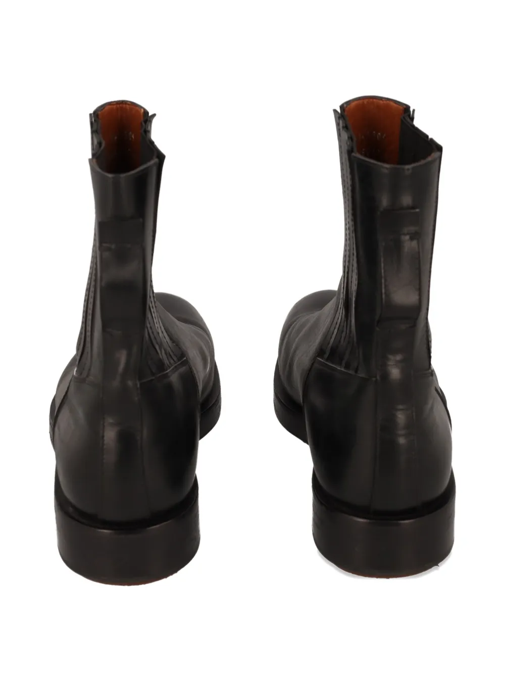  Zegna Ankle Leather Chelsea Boots - Black 