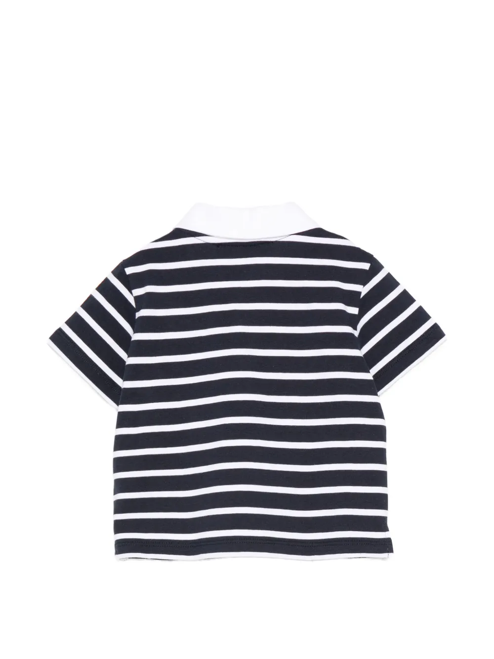  Balmain Kids Striped Buttoned Polo Shirt - Blue 