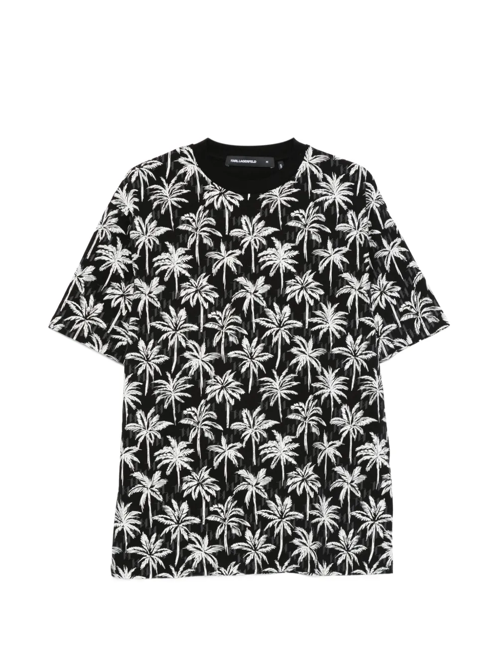 Karl Lagerfeld palm-print T-shirt - Nero