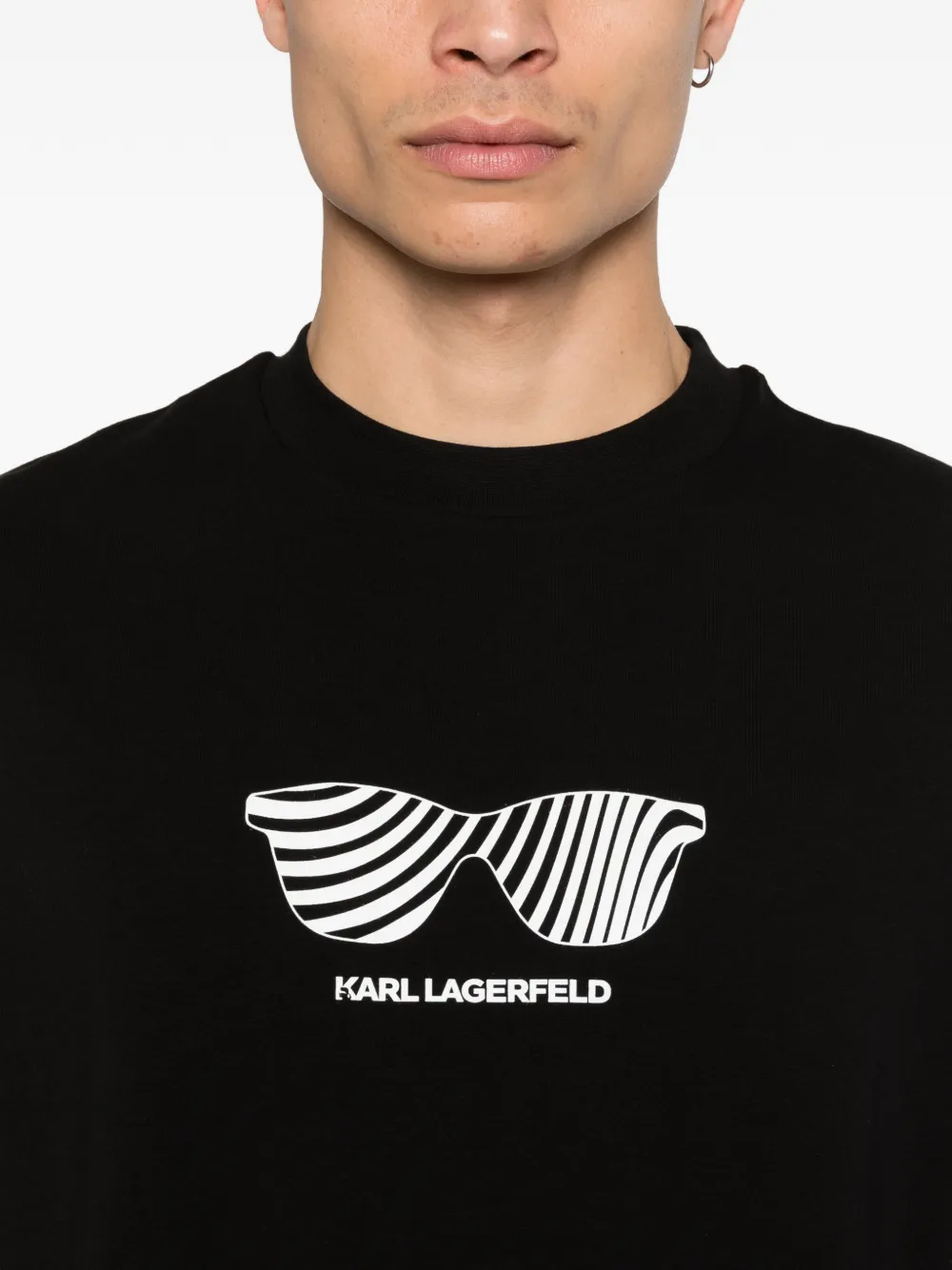 Karl Lagerfeld T-shirt met print Zwart