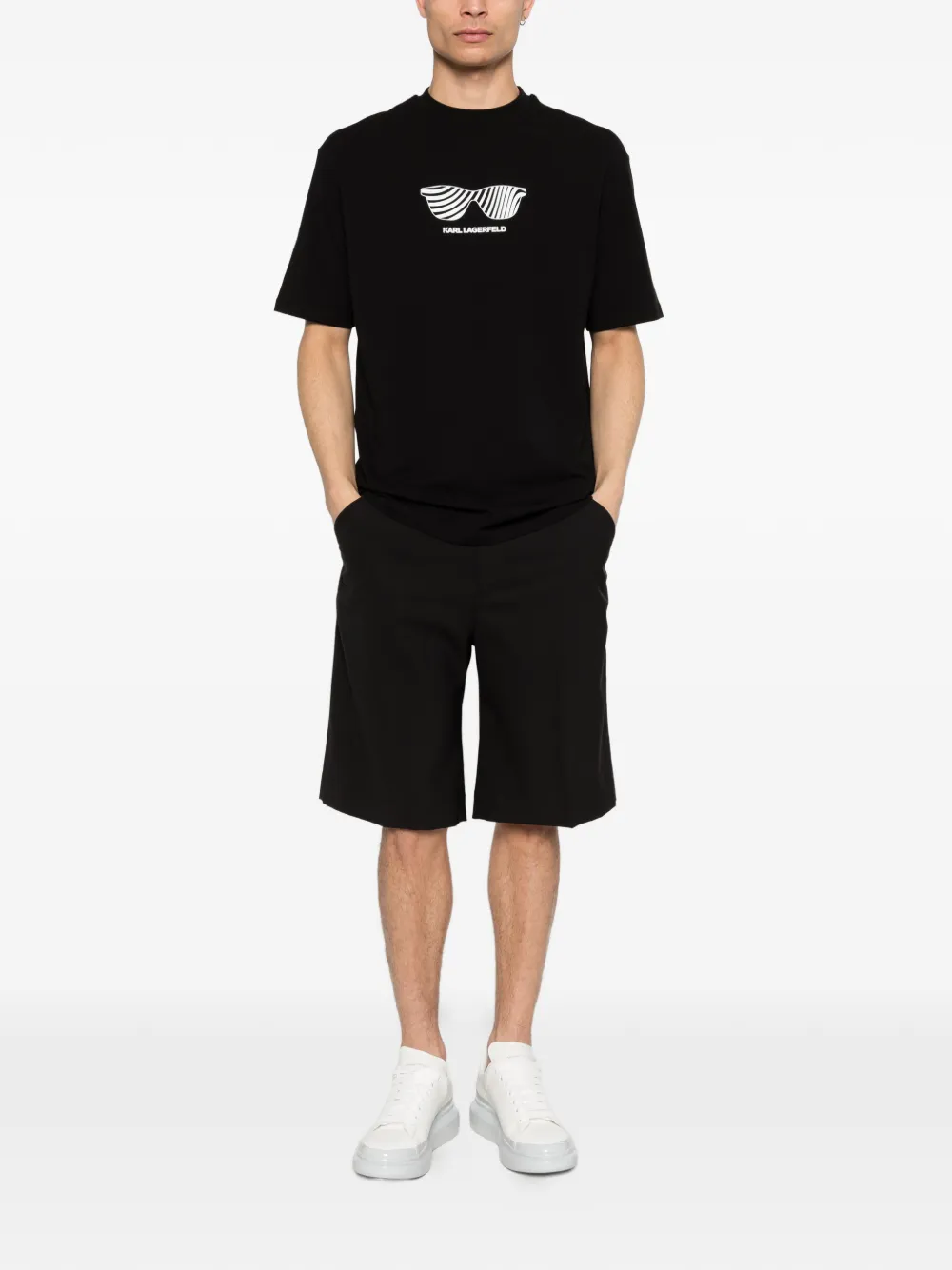 Karl Lagerfeld T-shirt met print Zwart