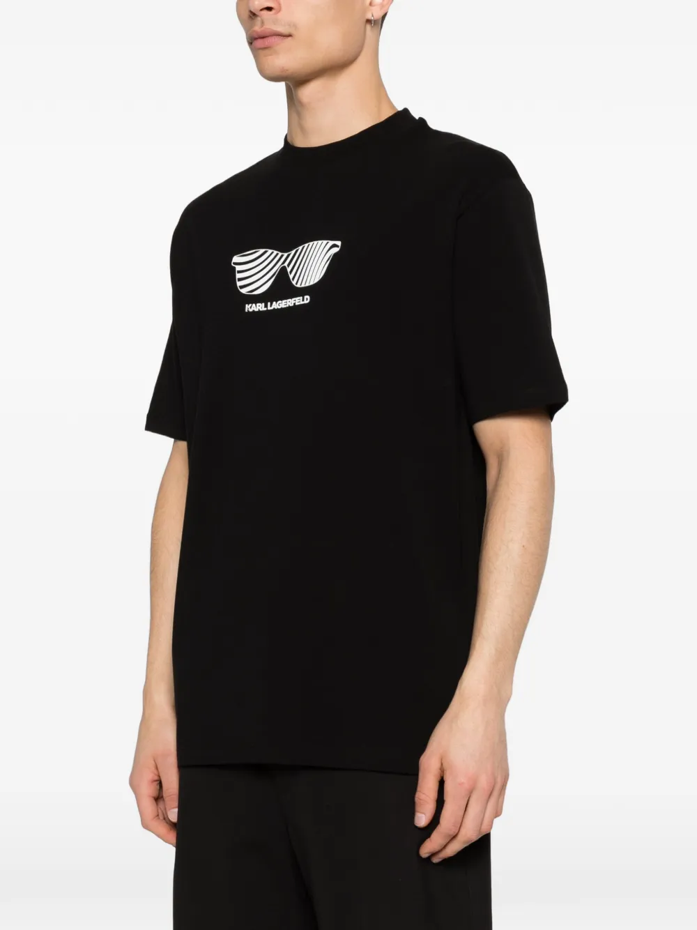 Karl Lagerfeld T-shirt met print Zwart