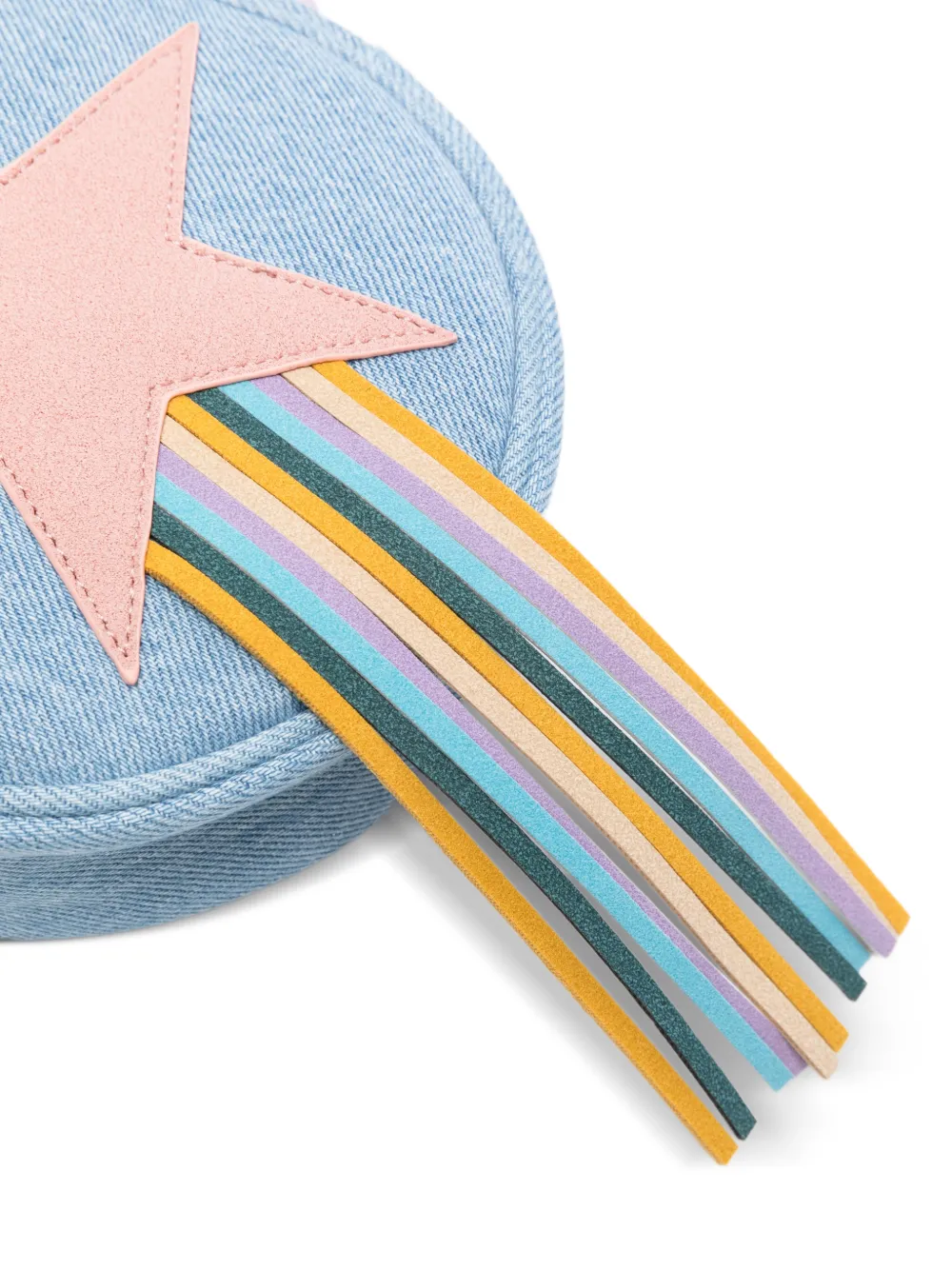  Stella Mccartney Kids Star-appliqué Fringed Shoulder Bag - Blue 