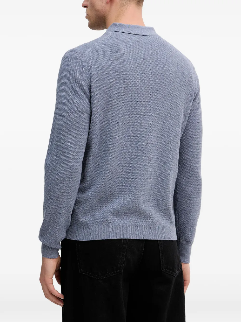 Hackett London Poloshirt met knoopsluiting Blauw
