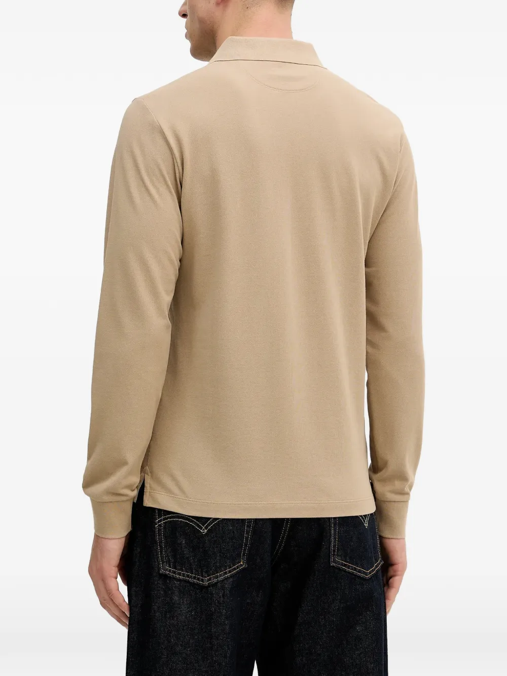  Hackett Long-sleeve Polo Shirt - Neutrals 