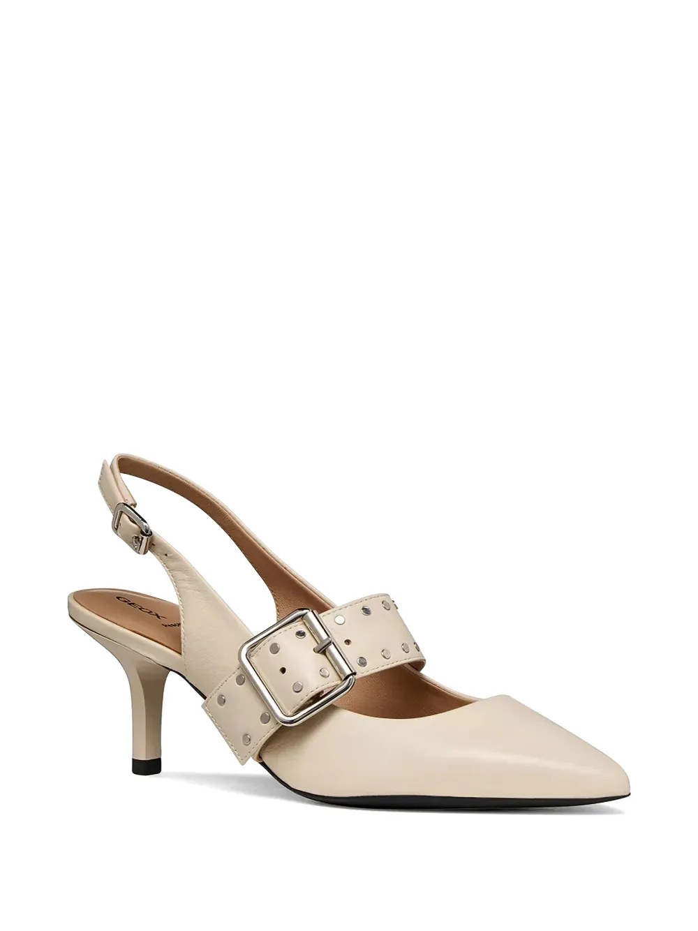  Geox Kleopy Studded Buckle Strap Pumps - Neutrals 