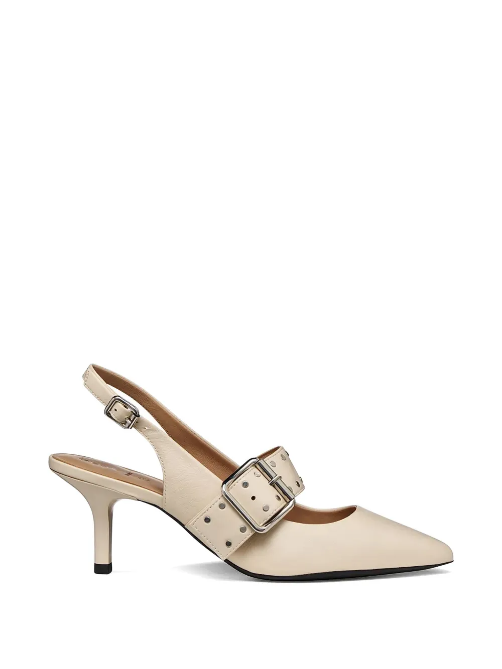 Geox Kleopy pumps met gesp en studs Beige