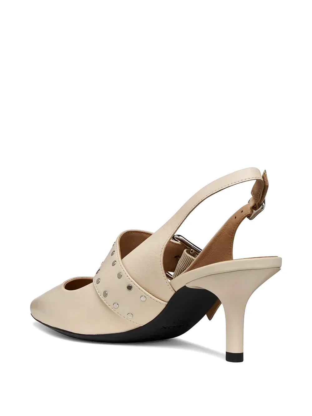 Geox Kleopy pumps met gesp en studs Beige