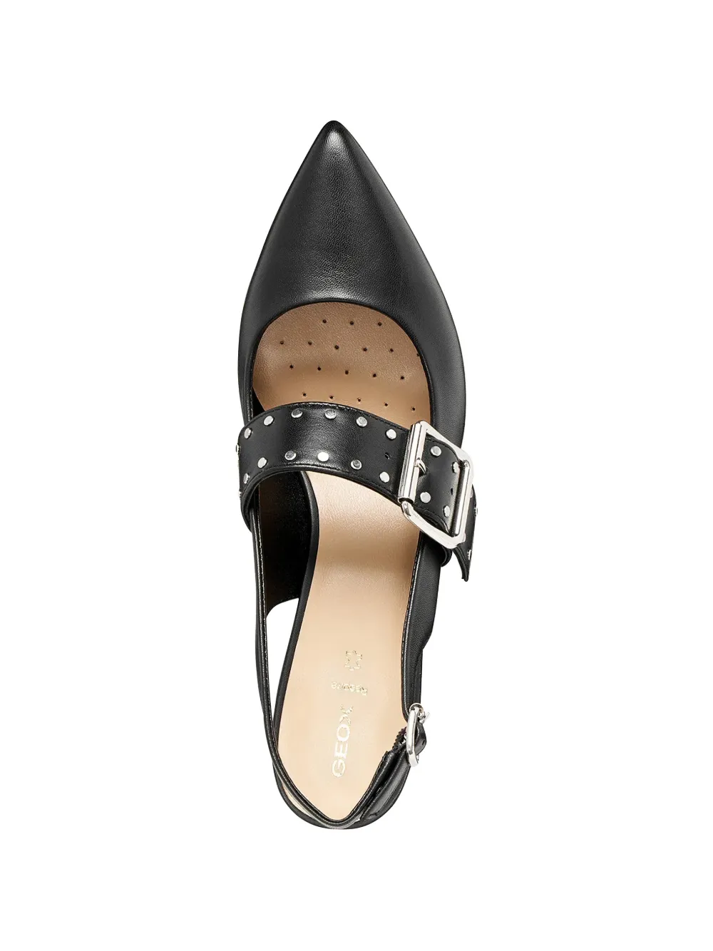Geox Kleopy pumps met gesp met studs Zwart