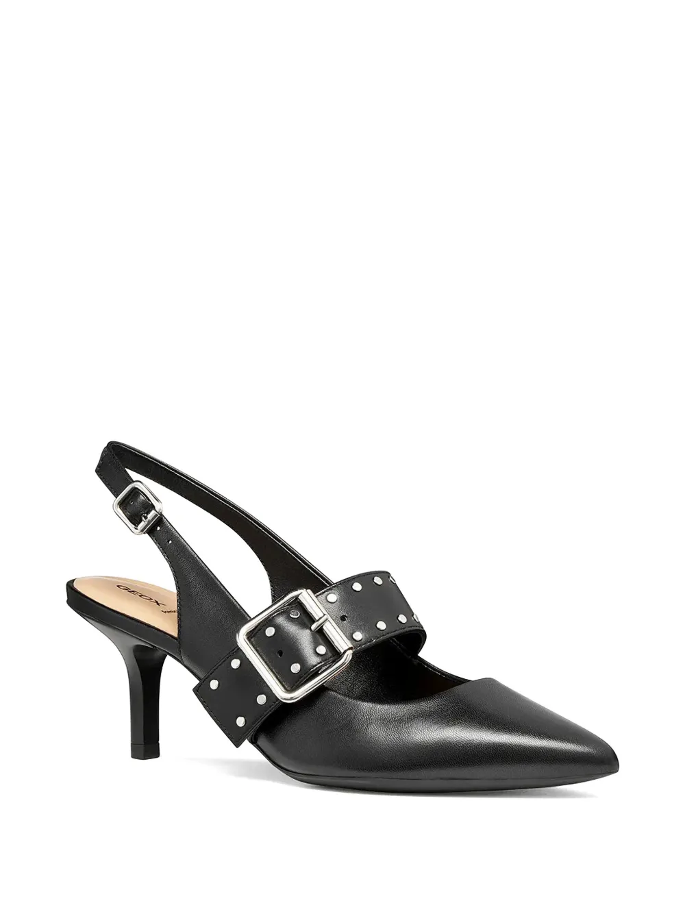  Geox Kleopy Studded Buckle Pumps - Black 