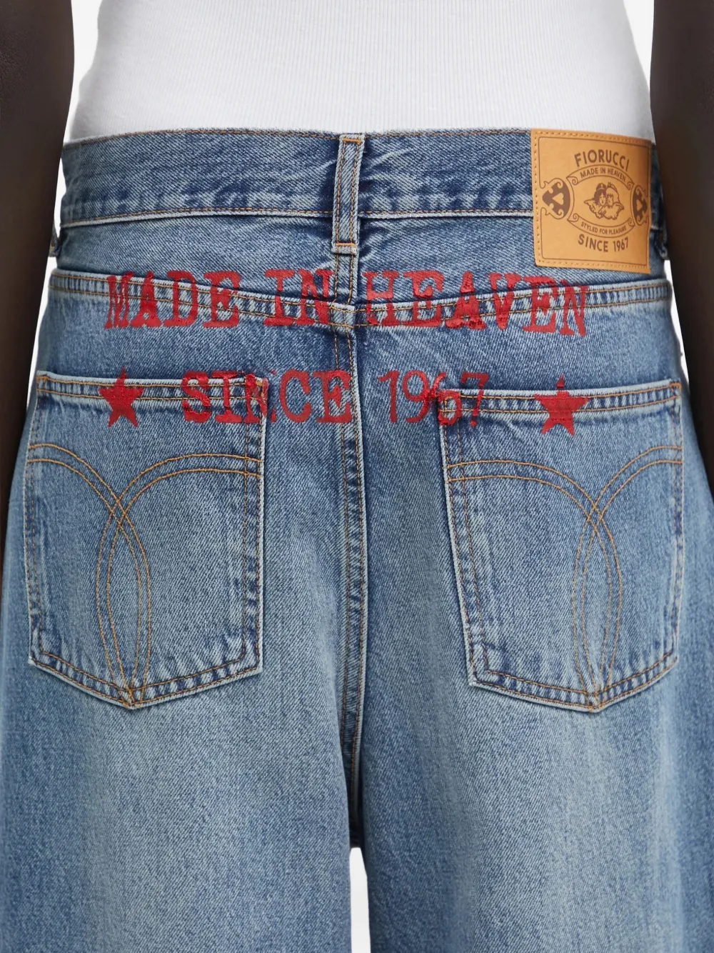 Fiorucci Made In Heaven jeans met print Blauw