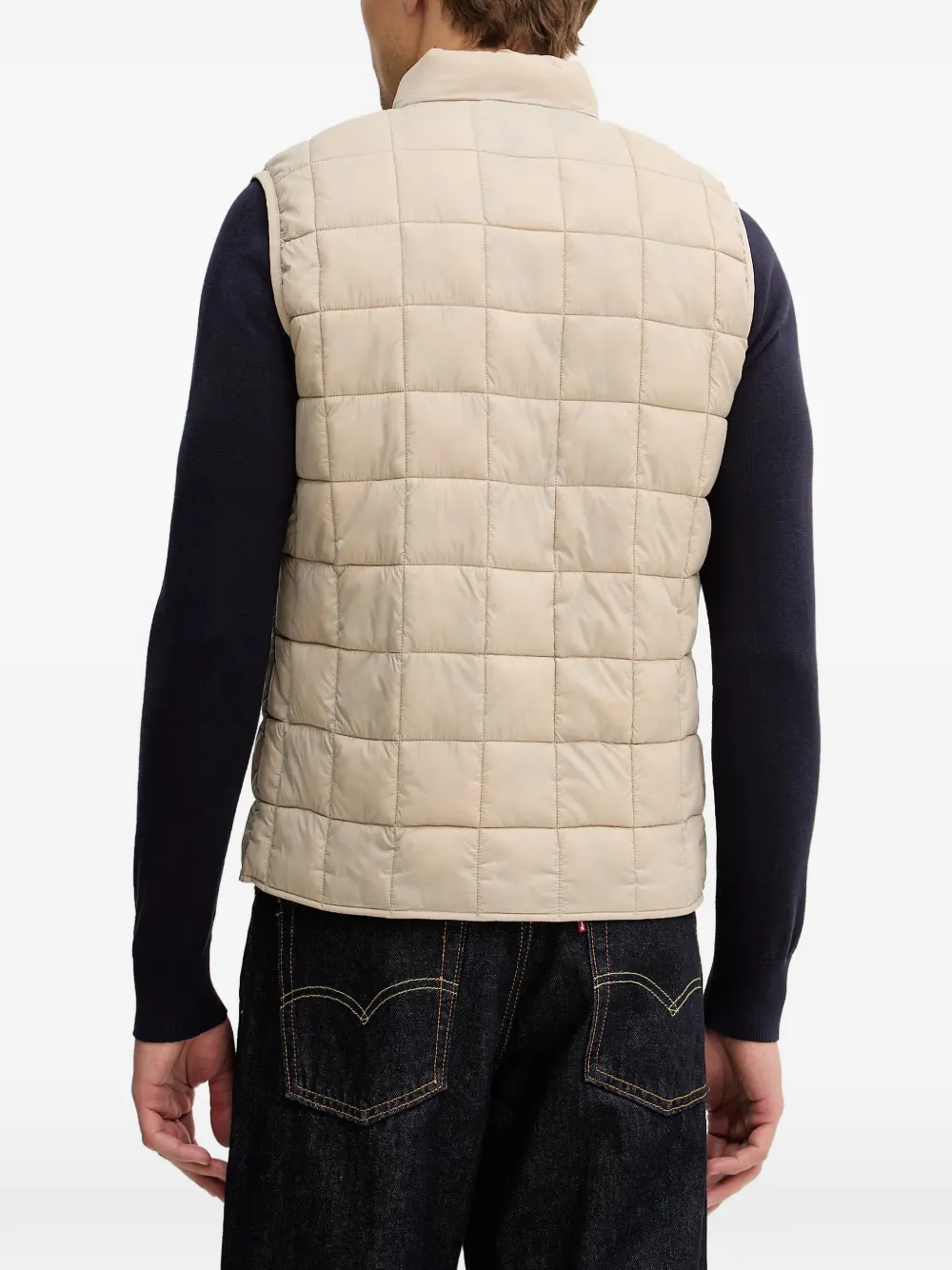 Hackett London Bodywarmer met geborduurd logo Beige