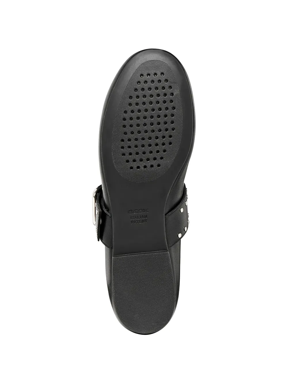 Geox Palmaria ballerina's met gesp en studs Zwart