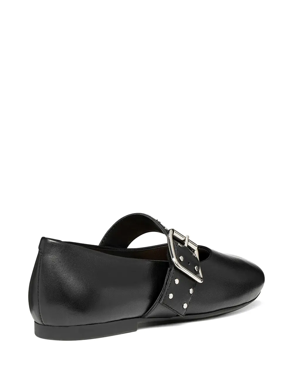 Geox Palmaria ballerina's met gesp en studs Zwart