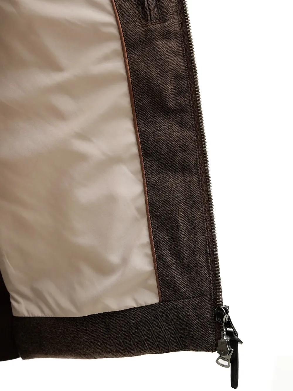 Hackett London Bodywarmer met rits Bruin