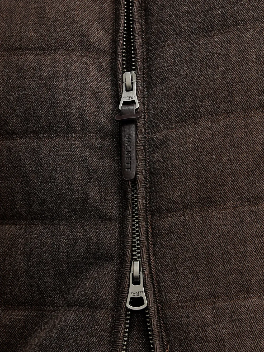 quilted zip-fastening gilet