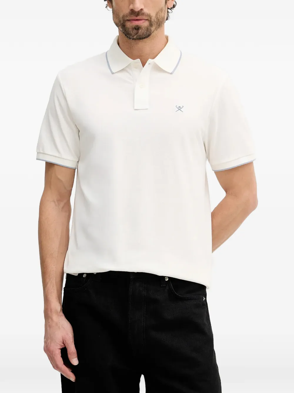 Hackett logo-embroidery polo shirt - Toni neutri