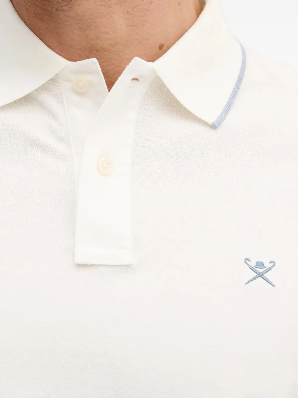 Hackett London Poloshirt met geborduurd logo Beige