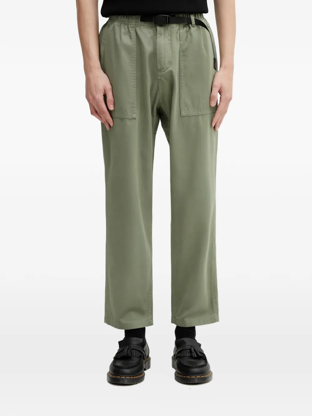 Gramicci belted patch-pocket trousers - Verde