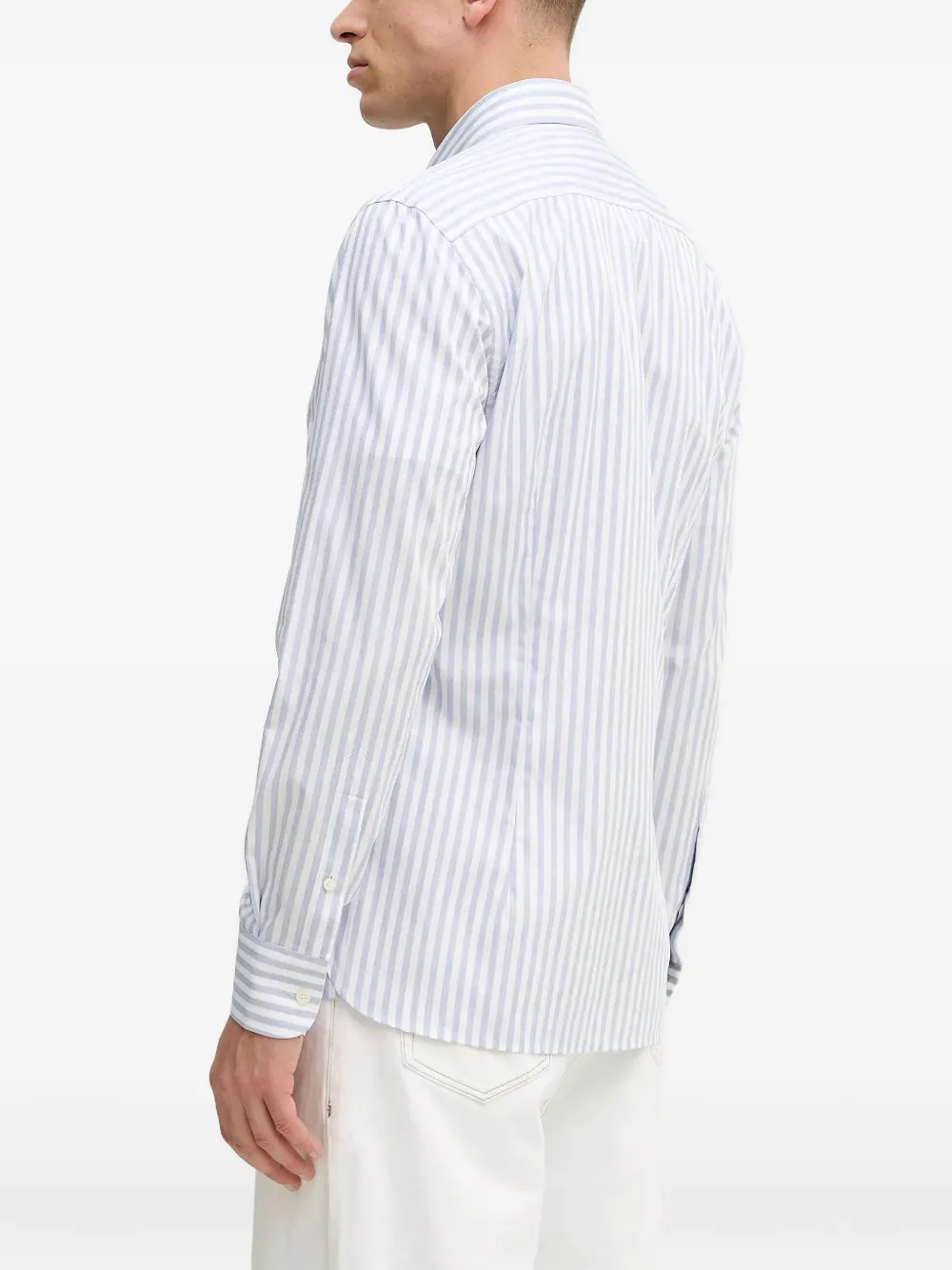  Hackett Striped-pattern Button-fastening Shirt - Blue 