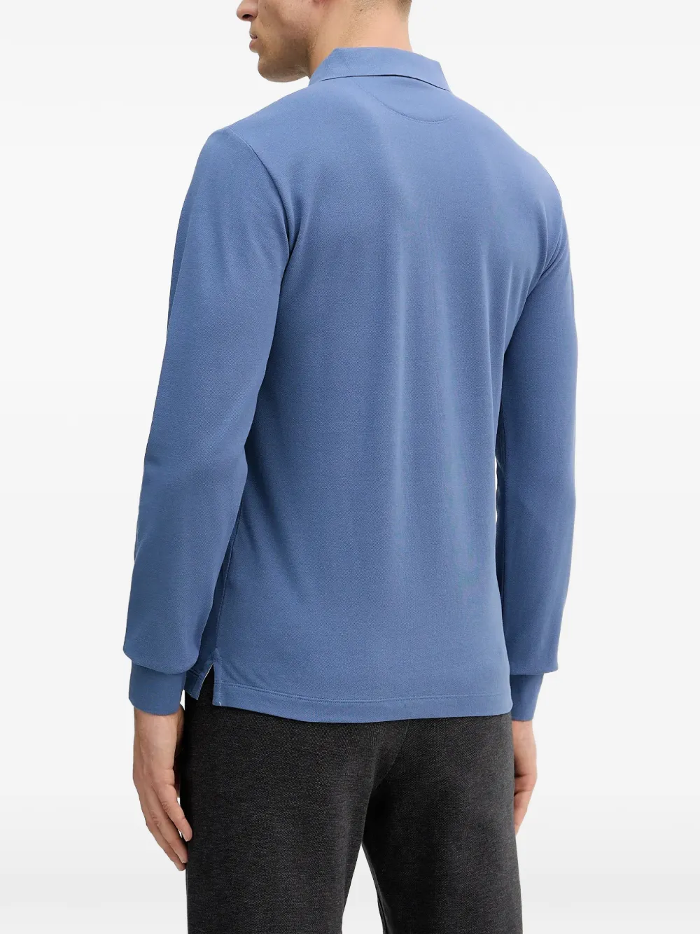 Hackett London Poloshirt met geborduurd logo Blauw