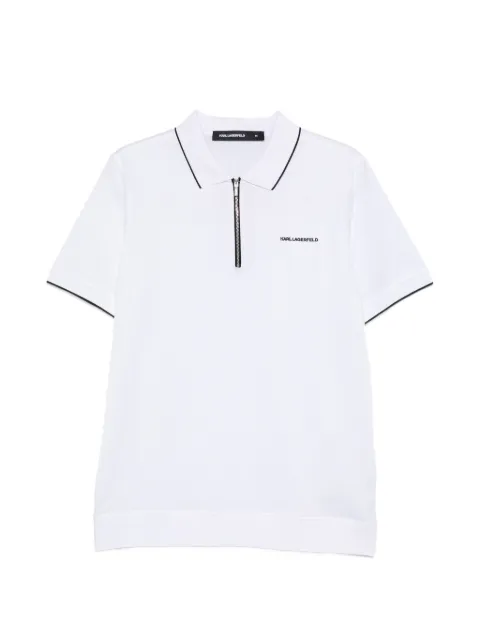 Karl Lagerfeld zip-front polo shirt