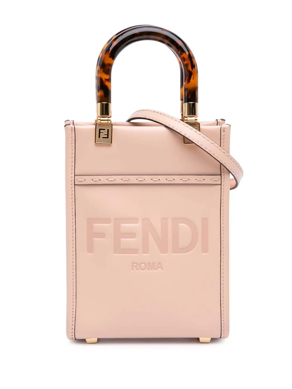 Fendi Pre-Owned 2010-2026 Mini Leather Sunshine Shopper Tote satchel - Rosa