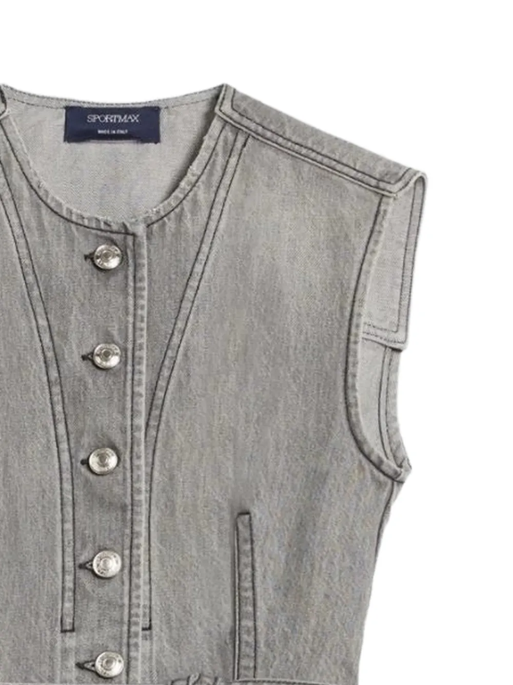  Max Mara Spdorli Belted Gilet - Grey 