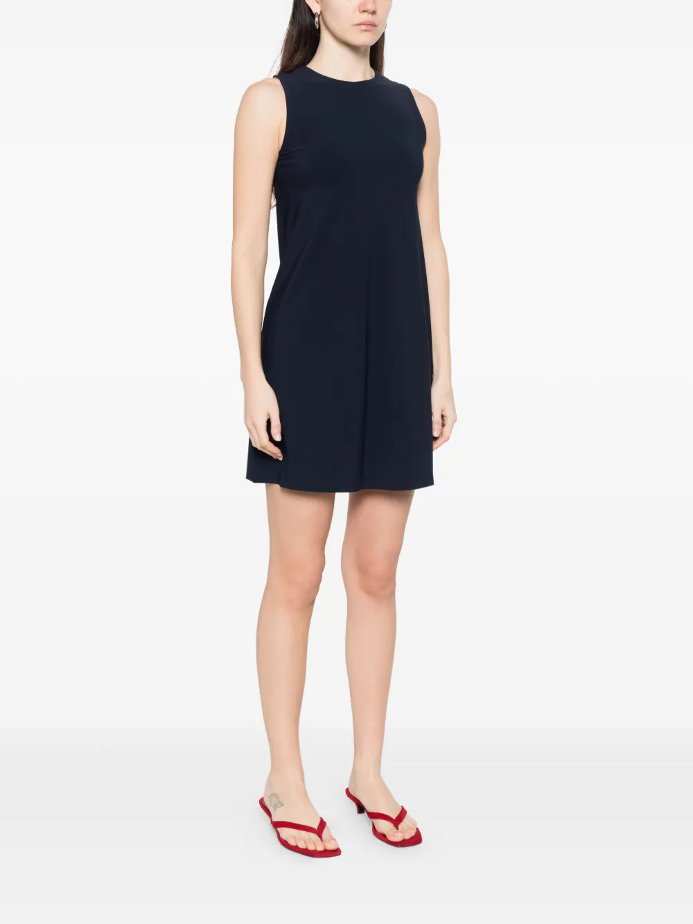  Alphatauri Crew-neck Mini Dress - Blue 