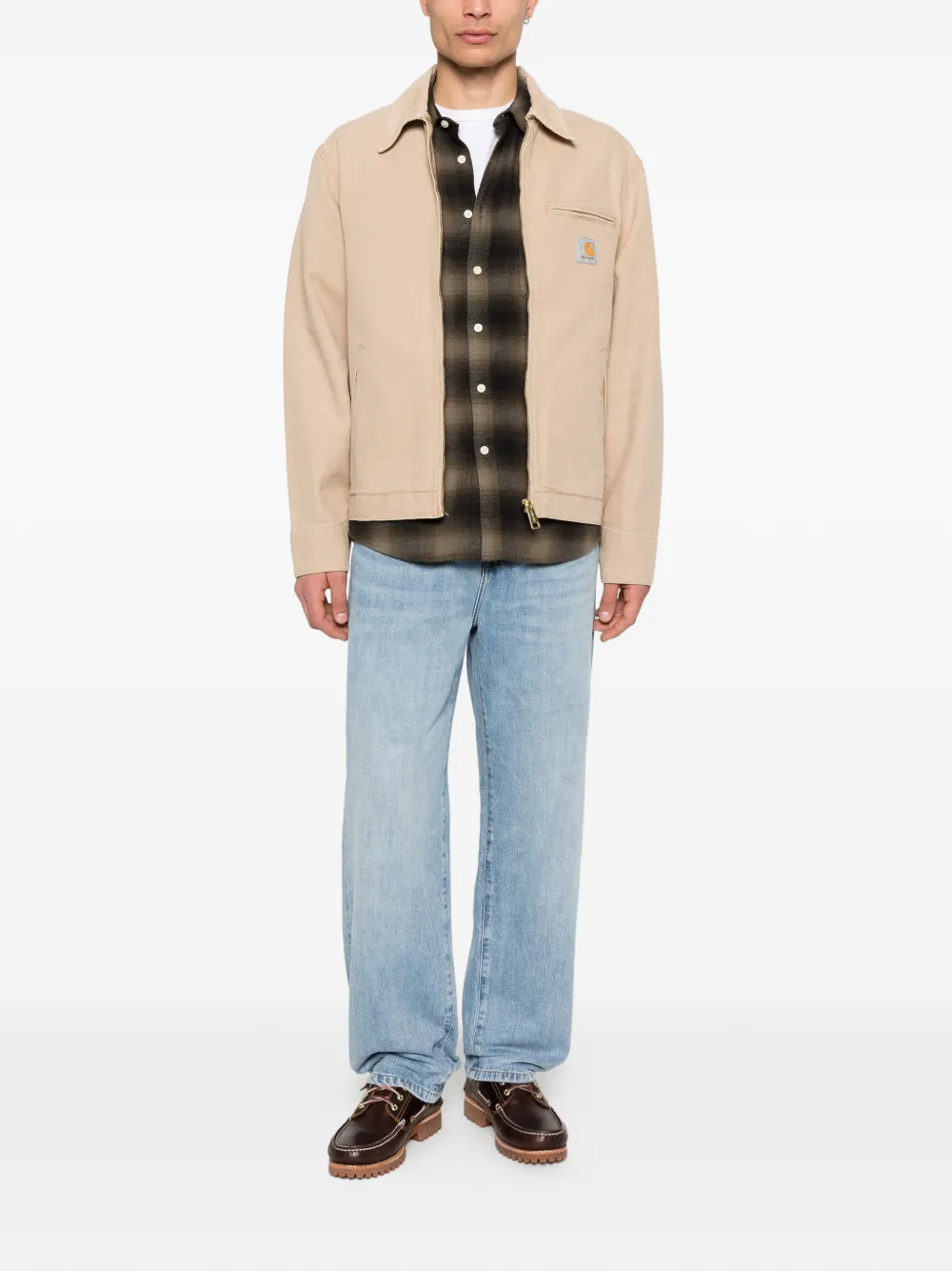 Carhartt WIP Aaron jeans met logopatch Blauw