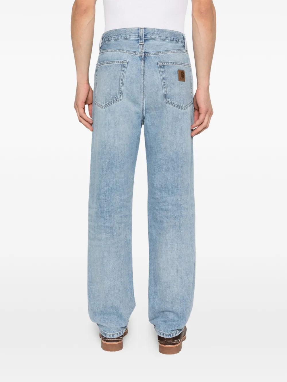 Carhartt WIP Aaron jeans met logopatch Blauw