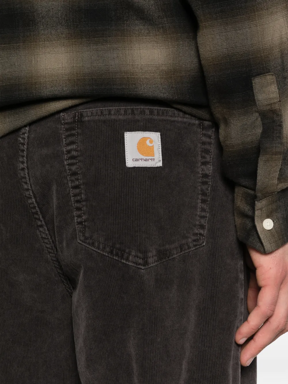 Carhartt WIP Aaron ribfluwelen broek Grijs