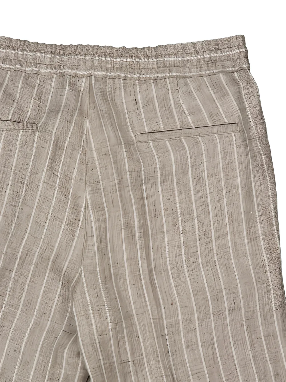 Brunello Cucinelli Gestreepte linnen broek Beige