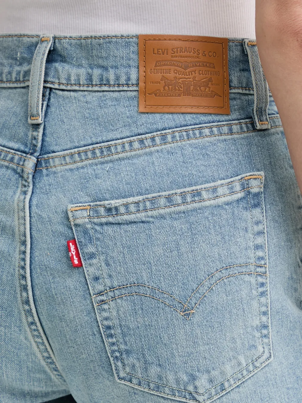 Levi's Straight jeans met logopatch Blauw