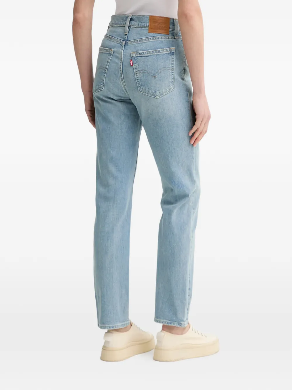 Levi's Straight jeans met logopatch Blauw