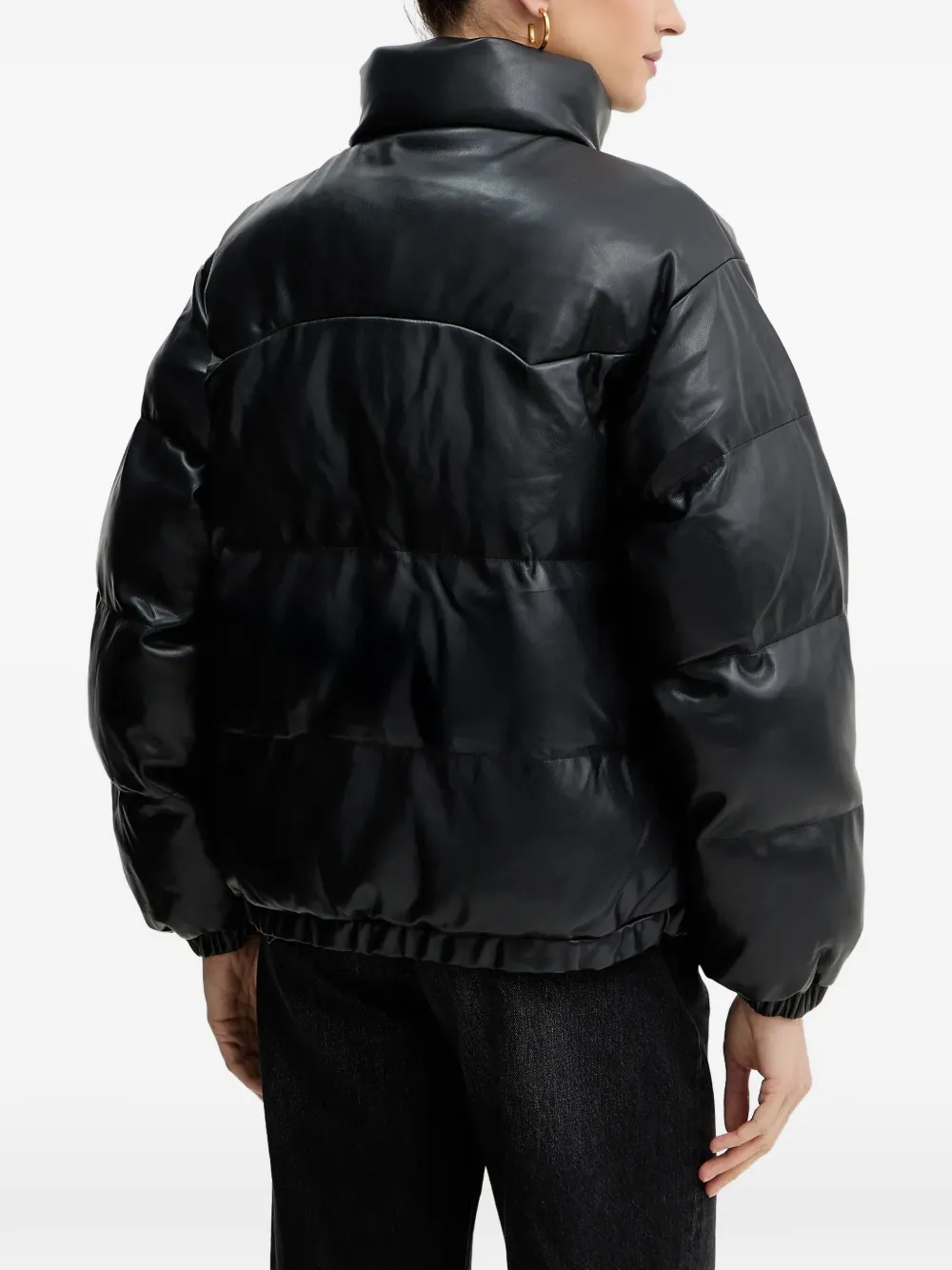 Levi's Noe Western zip-up puffer jacket Zwart