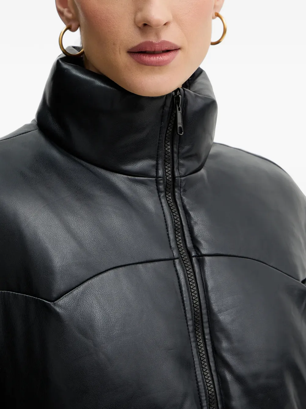 Levi's Noe Western zip-up puffer jacket Zwart