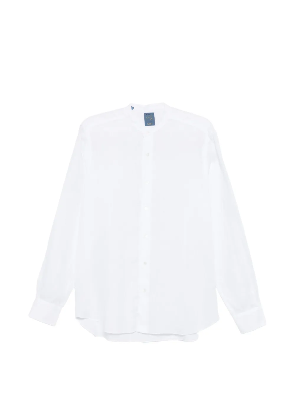 Barba band-collar shirt - Bianco